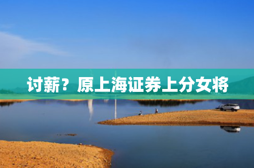 讨薪？原上海证券上分女将